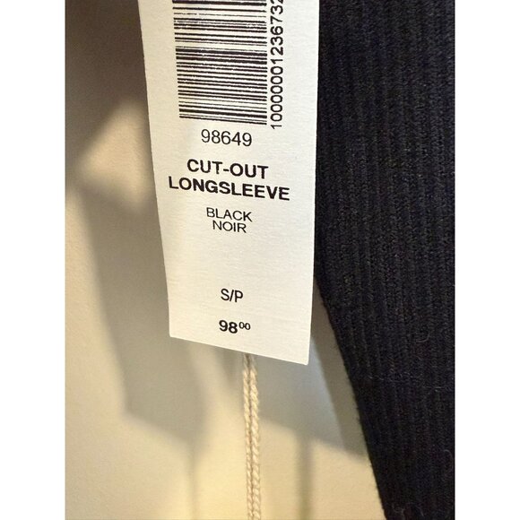 Artrizia‎ Wilfred Free Black Cut-Out Long Sleeve Mini Dress S Goth Witchy - Picture 5 of 11